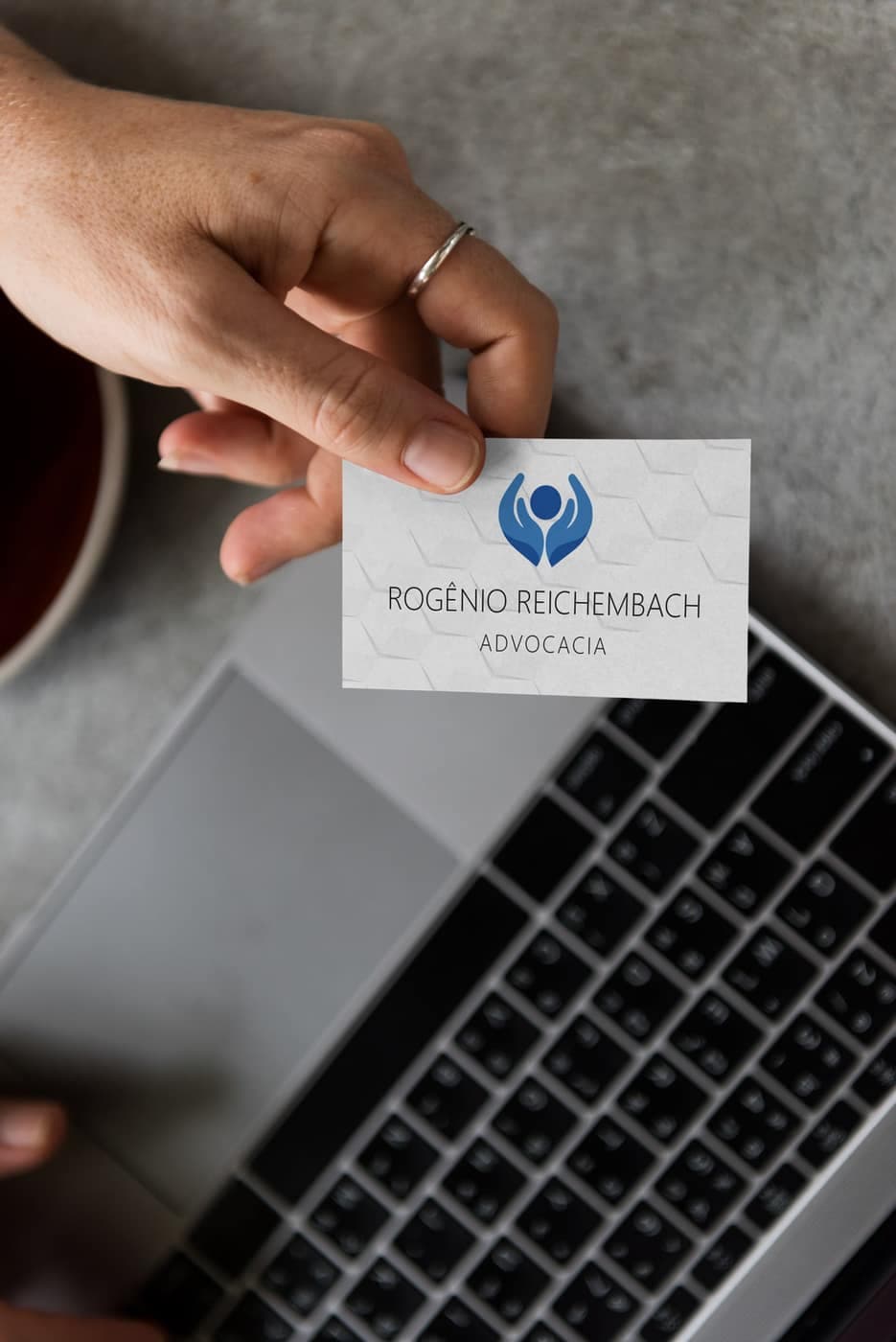 Cartão de visita criado para Rogênio Reichembach Advocacia